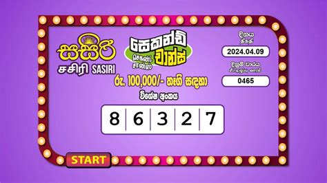 Sasiri Lottery Results .
